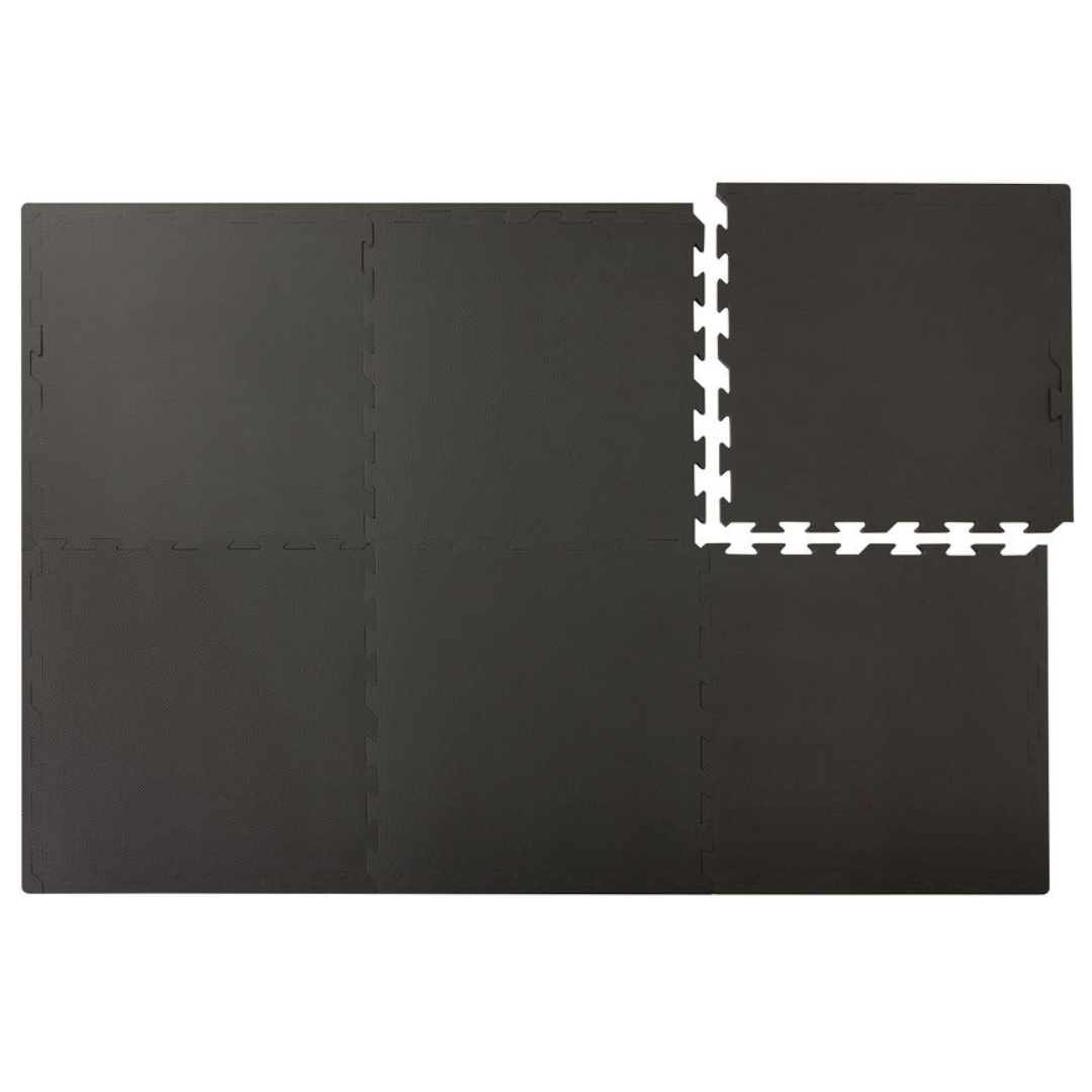 Charcoal baby play mat Plain Tile Collection Maxie Moo