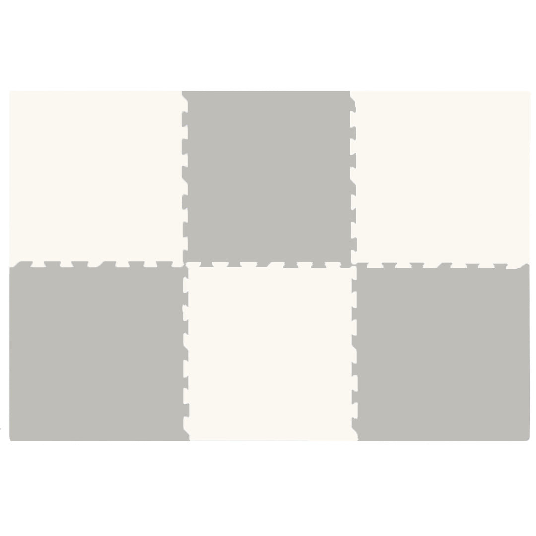 EVA Foam Baby play mat Grey & Ivory