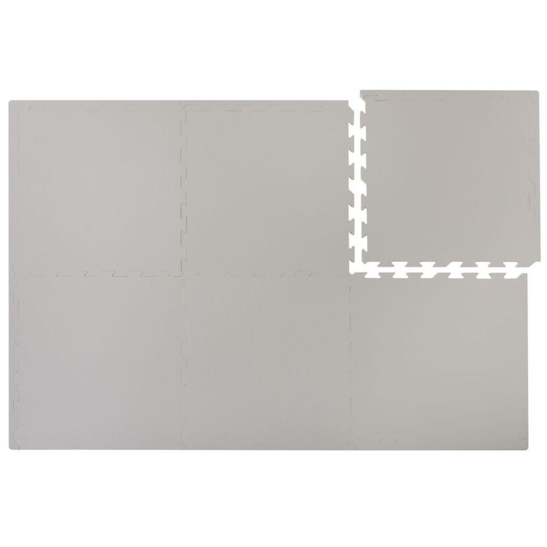 Grey baby play mat Plain Tile Collection Maxie Moo