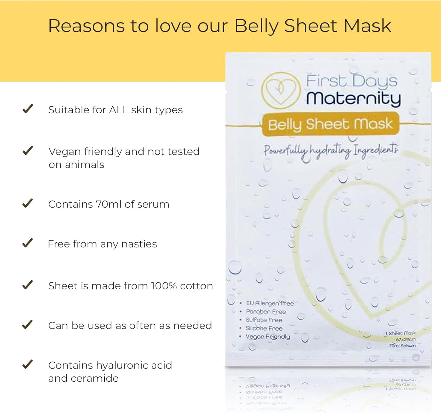 First Days Maternity - Hydrating Belly Sheet Mask