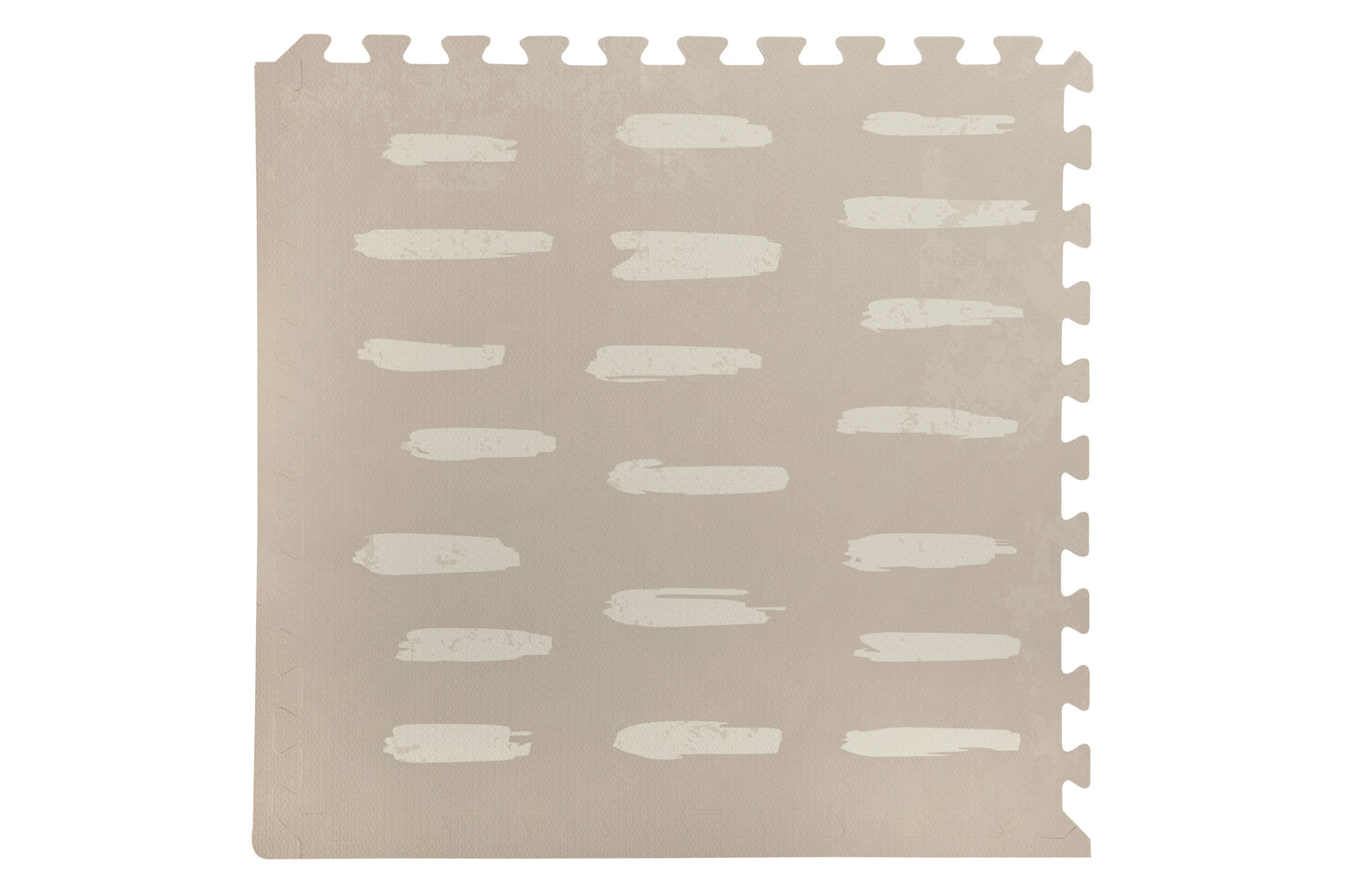SALE EVA Foam Baby Play Mat - Beige with White Stripes - SINGLE TILE