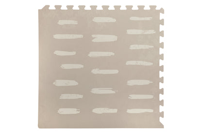 SALE EVA Foam Baby Play Mat - Beige with White Stripes - SINGLE TILE