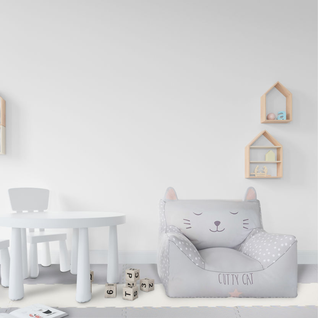 EVA Foam Baby play mat Grey & Ivory