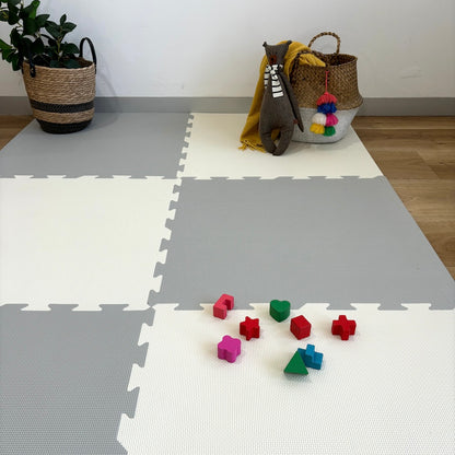 EVA Foam Baby play mat Grey & Ivory