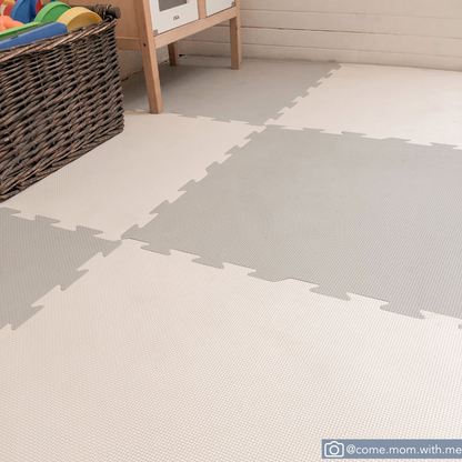 EVA Foam Baby play mat Grey & Ivory