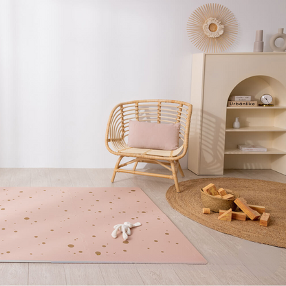 EVA Foam Baby Play Mat - Pink & Gold Confetti