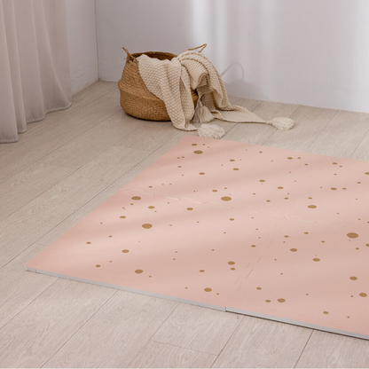 EVA Foam Baby Play Mat - Pink & Gold Confetti