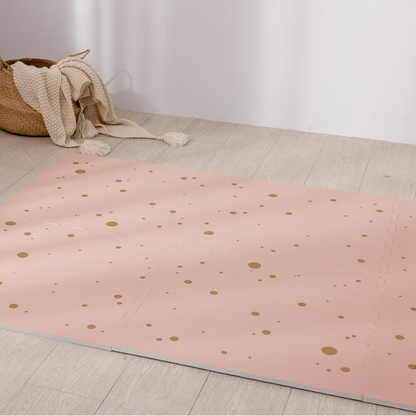 EVA Foam Baby Play Mat - Pink & Gold Confetti