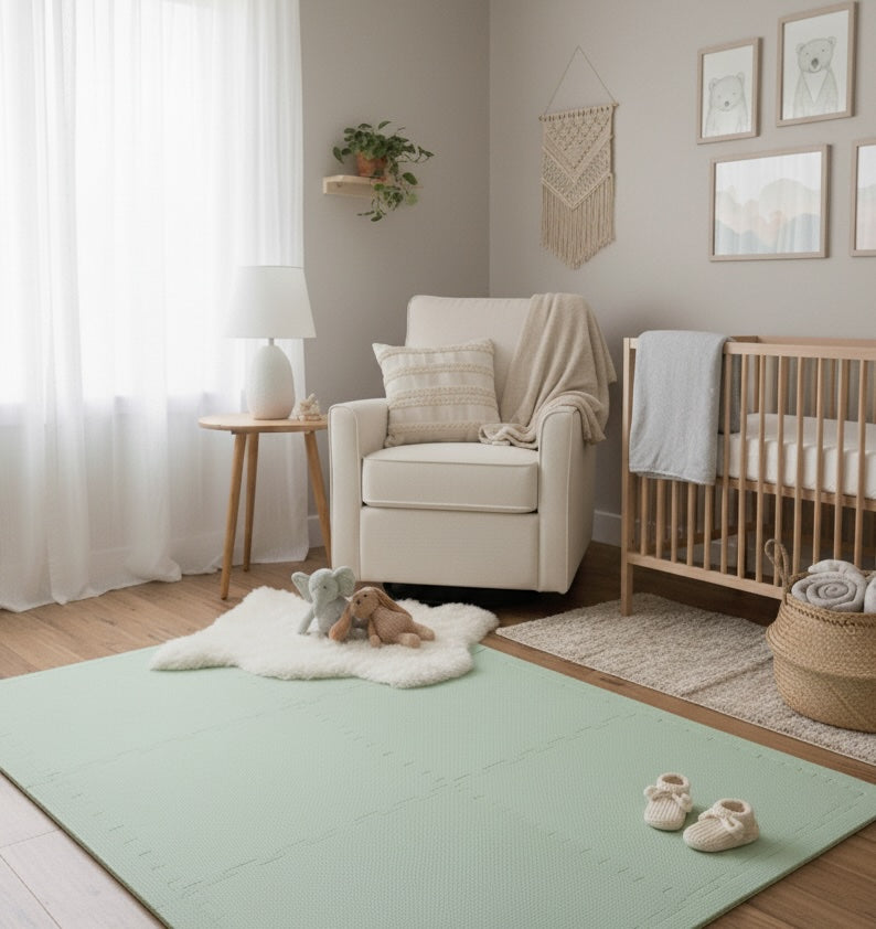 EVA Foam baby play mat Sage Green