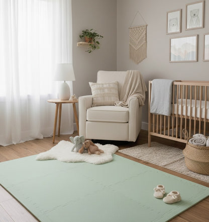 EVA Foam baby play mat Sage Green