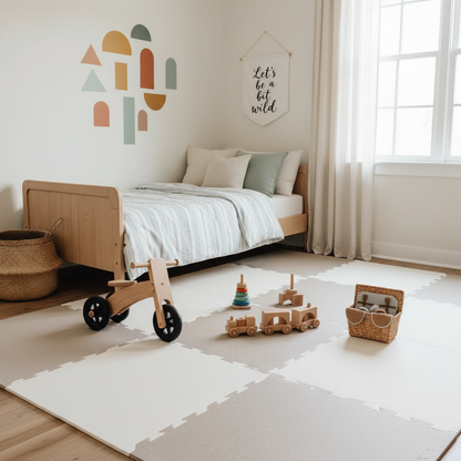 EVA Foam Baby play mat Sand & Ivory