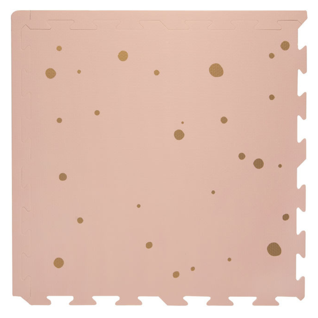 EVA Foam Baby Play Mat - Pink & Gold Confetti