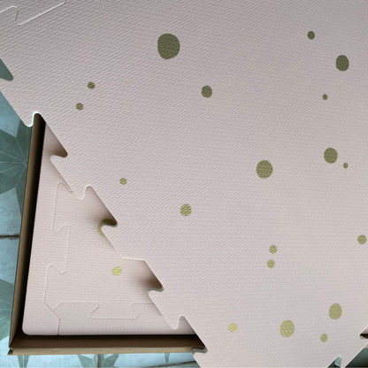 EVA Foam Baby Play Mat - Pink & Gold Confetti