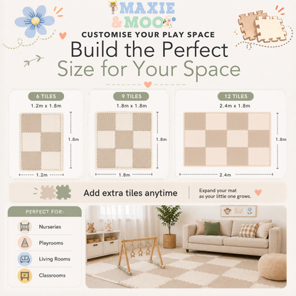 EVA Foam Baby play mat Sand & Ivory